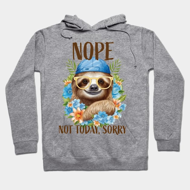 Summer Sloth: Not Today, Sorry Hoodie by Mister Graffiti